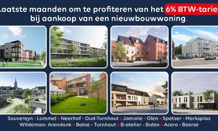 Laatste maanden om te profiteren van het 6% BTW-tarief bij aankoop van een nieuwbouwwoning!